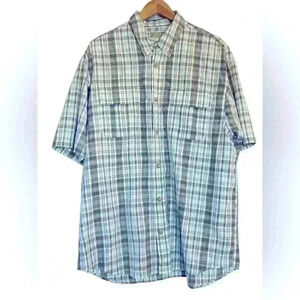 Duluth Trading Co Men’s Short Sleeved Button Up Shirt Size‎ Large Lightweight